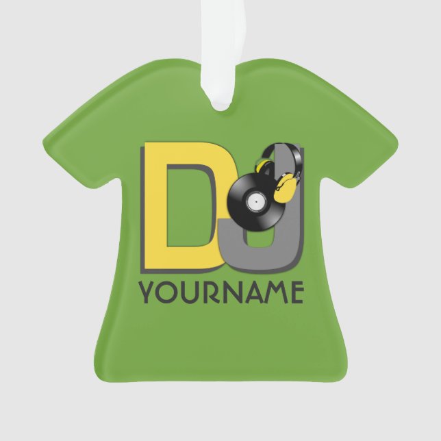 Kundenspezifische Farb- u. Monogrammverzierung DJ Ornament (Vorderseite)