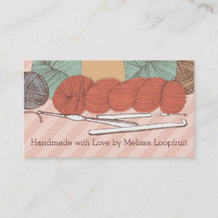 kundenspezifische Farbgarnstrang-Häkelarbeithaken Visitenkarte