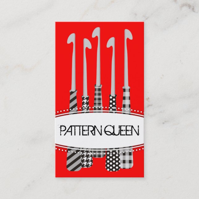 kundenspezifische Farbhäkelarbeithakenmuster Visitenkarte (Vorderseite)