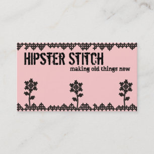 Kundenspezifische Farbkreuz-Stich-Blumen, die Visitenkarte