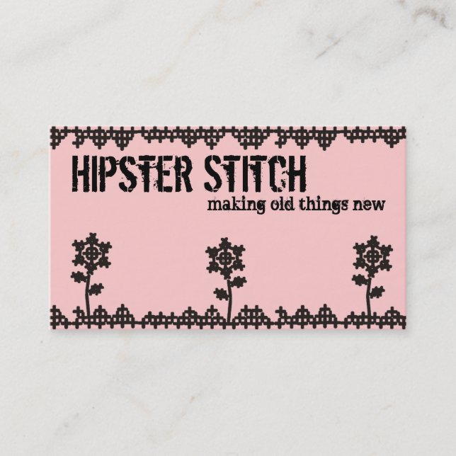 Kundenspezifische Farbkreuz-Stich-Blumen, die Visitenkarte (Vorderseite)