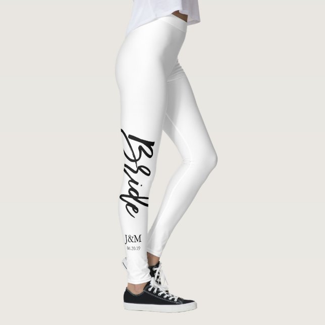Kundenspezifische Farbmodisches Skript "Braut " Leggings (Rechts)