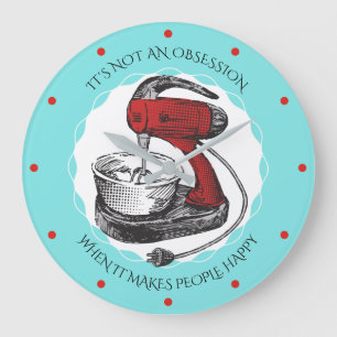 Kundenspezifische FarbRetro Standmischer-Küchenuh Große Wanduhr