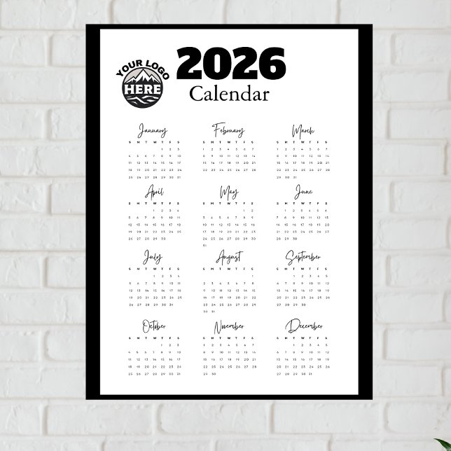 Kundenspezifische Firmenlogos 2026 Calander Magnetkarte (Von Creator hochgeladen)