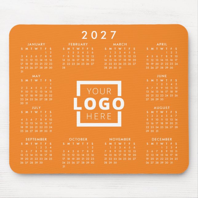 Kundenspezifische Firmenlogos Firmenkalender 2025 Mousepad (Vorne)