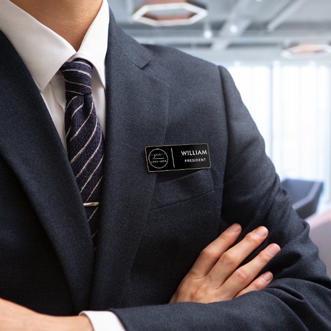 Kundenspezifische Firmenlogos Grundlegende Mitarbe Namensschild (Von Creator hochgeladen)