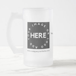 Kundenspezifische Firmenlogos & QR Unternehmenswer Mattglas Bierglas