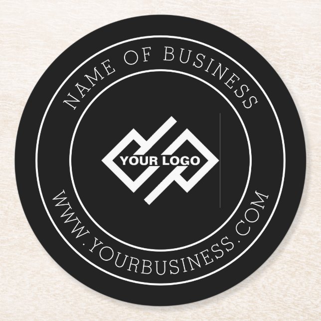 Kundenspezifische Firmenlogos Runde Papier Runde P Runder Pappuntersetzer (Vorderseite)