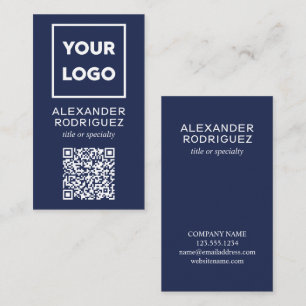 Kundenspezifische Firmenlogos und QR-Code Moderne Visitenkarte