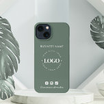 Kundenspezifische Firmenlogos und soziale Medien M iPhone 13 Hülle<br><div class="desc">Mit diesem eleganten iPhone-Gehäuse mit individuellem Logo und Text fördern Sie Ihr Geschäft. Fügen Sie einfach Ihr Logo hinzu,  indem Sie auf "Personalisieren" klicken.</div>