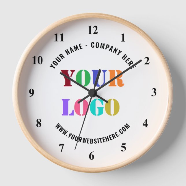 Kundenspezifische Firmenlogos und Text-Händleruhr Uhr (Vorderseite)