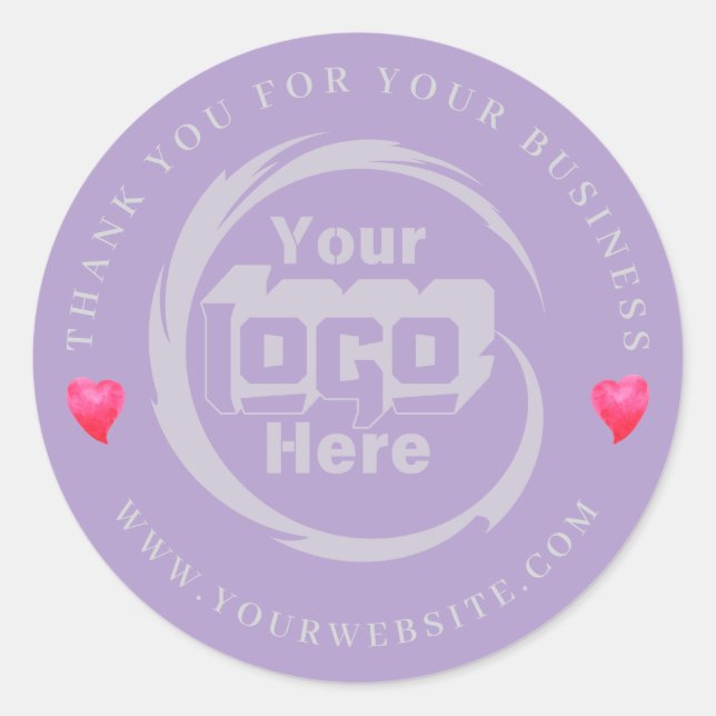 Kundenspezifische Firmenlogos Vielen Dank für Ihr  Runder Aufkleber (Vorderseite)