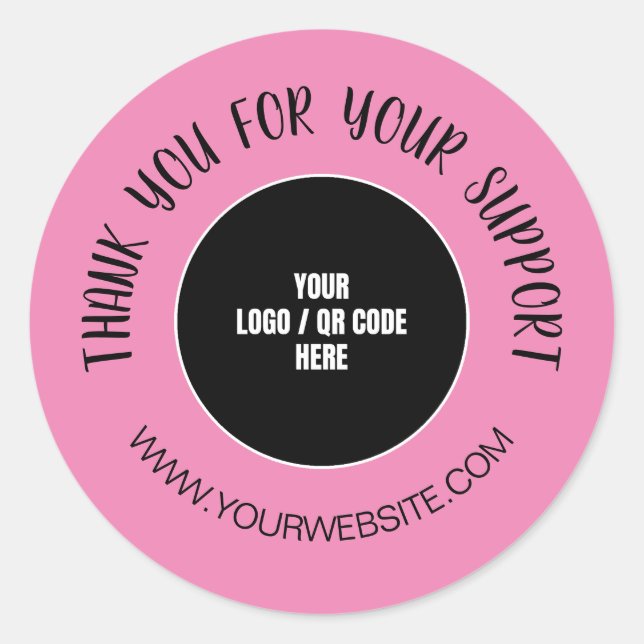 Kundenspezifische Firmenlogos Vielen Dank für Ihre Runder Aufkleber (Vorderseite)
