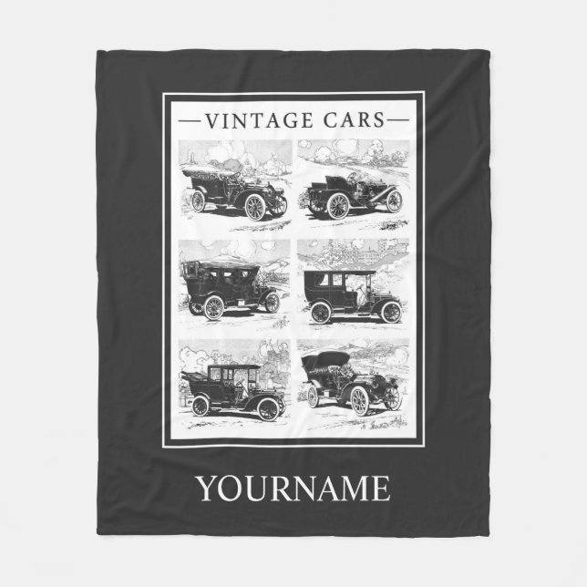 Kundenspezifische Fleecedecken der Vintagen Autos Fleecedecke (Vorderseite)