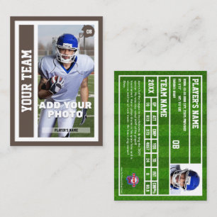 Kundenspezifische Football Quarterback Trading Car Telefonnummerkarte