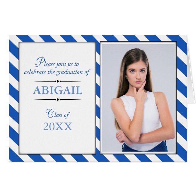 Kundenspezifische Foto Abschluss Feier Einladung (Vorderseite (Horizontal))