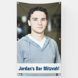 Kundenspezifische Foto-Bar Mitzvah Fahne Banner