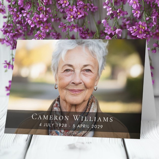 Kundenspezifische Foto Beileid bereaveur danke gef Karte (Custom photo sympathy bereavement thank you folded card)