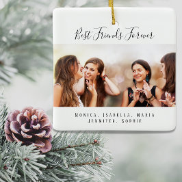 Kundenspezifische Foto beste Freunde für immer ble Keramikornament