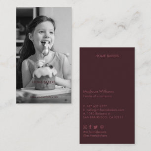 Kundenspezifische Foto Business Cards Minimal Stil Visitenkarte