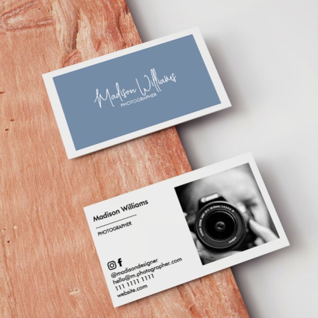 Kundenspezifische Foto Business Cards Minimal Stil Visitenkarte (Von Creator hochgeladen)