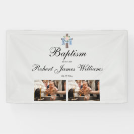 Kundenspezifische Foto Collage Christening Taufen Banner