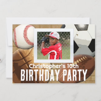 Kundenspezifische Foto Einladung, Sport Thema Gebu Einladung