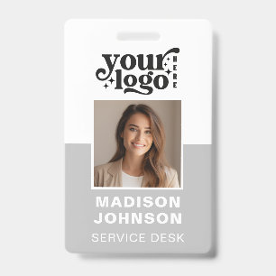 Kundenspezifische Foto-Firmenlogo Modern QR Ausweis