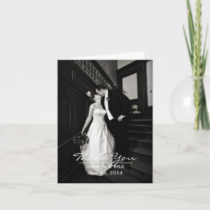 Kundenspezifische Foto-Hochzeit danken Ihnen zu Dankeskarte