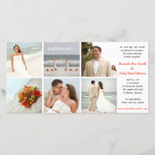 Kundenspezifische Foto-Hochzeits-Mitteilung Ankündigung