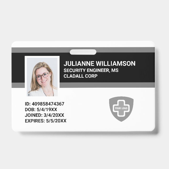 Kundenspezifische Foto-ID, Barcode- und Logo-Firma Ausweis (Vorderseite)