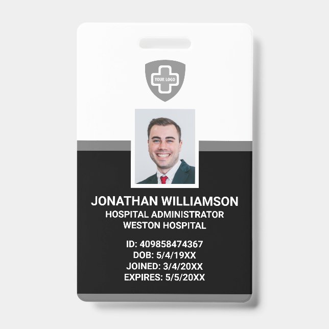 Kundenspezifische Foto-ID, Barcode- und Logo-Firma Ausweis (Vorderseite)