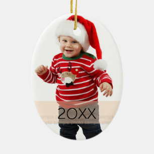 Kundenspezifische Foto-Jahr-Verzierungs-Schablone Keramik Ornament