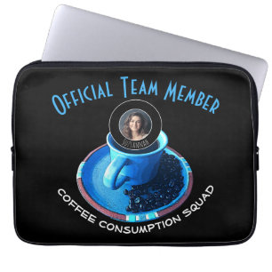 Kundenspezifische Foto Name Fun Coffee Consumption Laptopschutzhülle