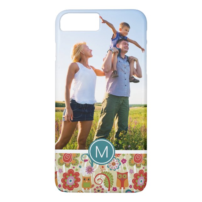 Kundenspezifische Foto-u. Monogramm-Farbe mit Case-Mate iPhone Hülle (Rückseite)