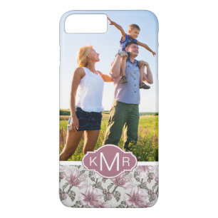 Kundenspezifische Foto-u. Monogramm-rosa Case-Mate iPhone Hülle