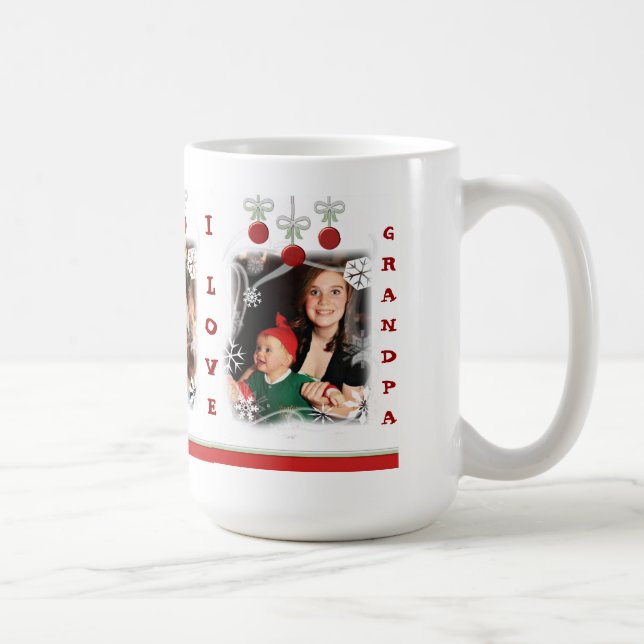Kundenspezifische Foto-Weihnachtsgroßvater-Tasse Kaffeetasse (Rechts)