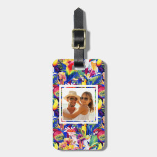 Kundenspezifische Fotowatercolor-Papageien Gepäckanhänger