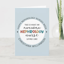 Kundenspezifische Funny Nephrology Nurses Week Wer Karte