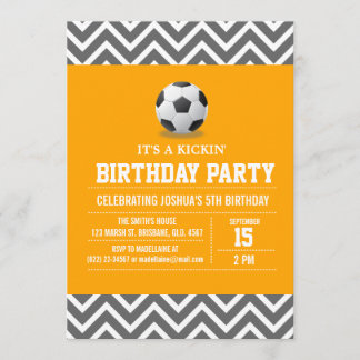 Kundenspezifische Fußball-Geburtstags-Party Einladung
