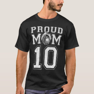 Kundenspezifische Fußball-Mama Nr. 10 für Fußball T-Shirt