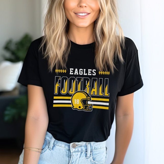 Kundenspezifische Fußballmannschaft Gelb und Schwa Tri-Blend Shirt (Von Creator hochgeladen)