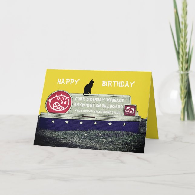 KUNDENSPEZIFISCHE GEBURTSTAGS-ANSCHLAGTAFEL mit Karte (Vorderseite)