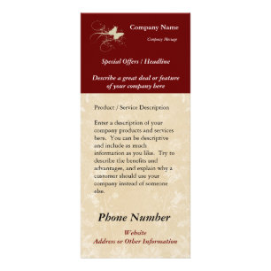 Kundenspezifische Gestell-Karte, Schmetterling Werbekarte