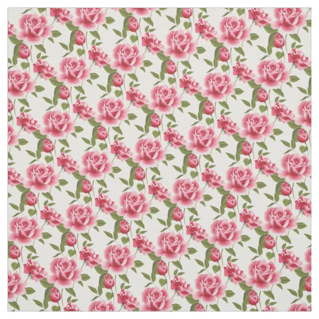 Kundenspezifische Gewebe-Rosa Rosen Stoff (Muster)