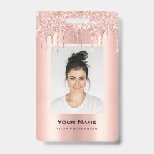 Kundenspezifische Glitzer Tropfen Rose Gold Name