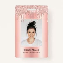 Kundenspezifische Glitzer Tropfen Rose Gold Name