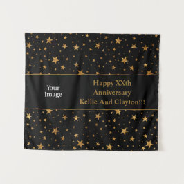 Kundenspezifische Gold Stars zum Jubiläum von Nach Wandteppich