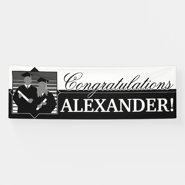 Kundenspezifische Gratulationen Abschluss-Banner Banner (Horizontal)