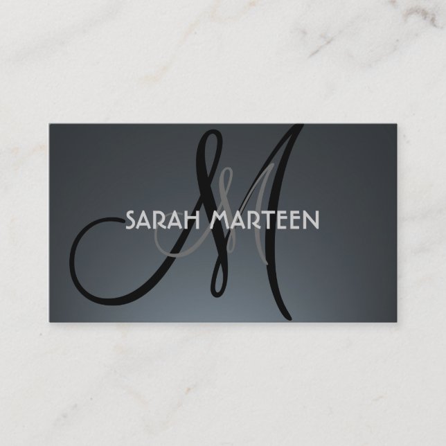 Kundenspezifische graue schwarze visitenkarte (Vorderseite)